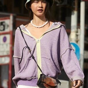 Free People In Bloom Hooded Cardigan Size S